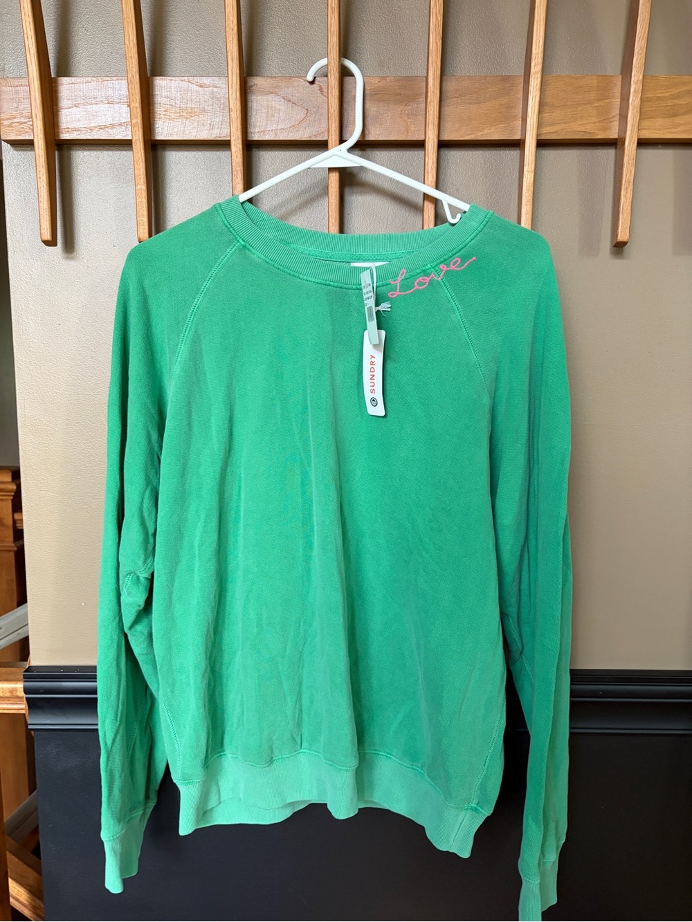 NWT Sundry love, clover embroidered sweatshirt, size 4